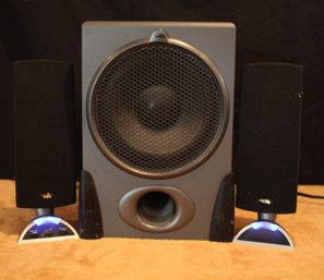 Subwoofer And Two Speaker Combo