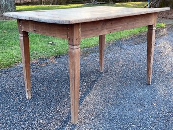 A 19th Century Country French Weathered Mahogany Kitchen Table