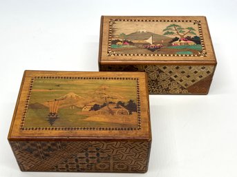 Two Vintage Puzzle Boxes