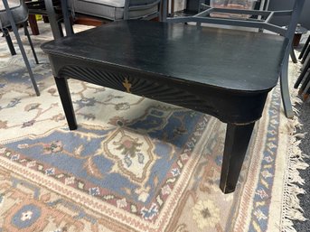 Black Painted Coffee Table With Nice Side Trim