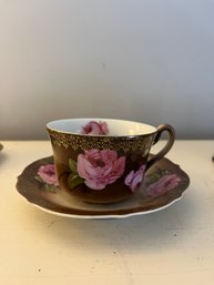 Vintage CT Altwasser Cup And Saucer W/roses And Gold Detail