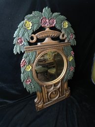 Intricate Floral Framed Mirror