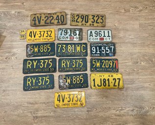 Collection Of Antique & Vintage License Plates