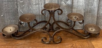 Wrought Iron 5 Candle Holder