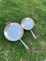 Two Al Clad Frying Pans Skillets