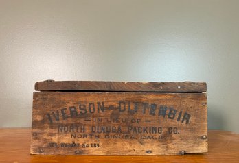 Antique Fruit Crate Turned Into Makeshift Tool Box With Dowel Handle Tool Tray