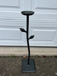 Wrought Iron Style Pillar Candle Holder