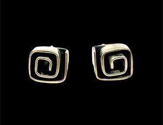 Vintage Sterling Silver Designer Bianca Zoie Earrings