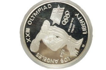 1983 Olympics Proof Commemorative One Dollar Silver Coin