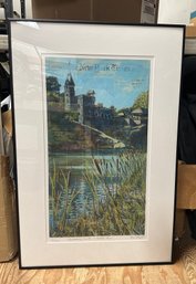 Tom Matt Framed Limited Edition 12/300 - Belvedere Castle & Turtle Pond - Hand Signed In Pencil TA-WA-C