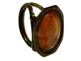 Unique Intaglio Ring With A Standing Female Figure