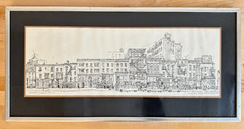 1961 F. Zotzer Limited Edition Original Lithograph Of East 10th Street