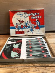 Parker Brothers Game Of Donkey Party, Printed On Cloth