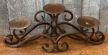 Wrought Iron 3 Candle Holder