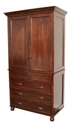 Armoire Cabinet With Double Doors And  5 Drawers