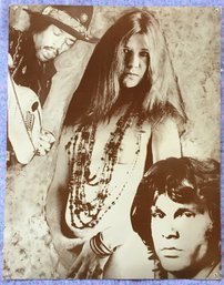 Vintage Janis Joplin Jimi Hendrix Jim Morrison 1970s Music Photo Art Poster