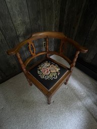 Floral Corner Side Chair