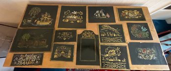 Lot Of Antique Theorem Painting Stencil