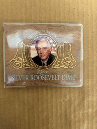 Beautiful Rare 1963 Silver Roosevelt Dime In Booklet !!!!