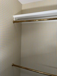 A Pair Of Brass Closet Rods With Hefty Shelf - RM 2D