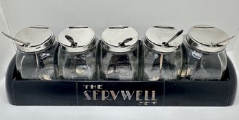 Vintage Servewell Soda Fountain Set By Limpert Bros Complete With Plastic Display Container