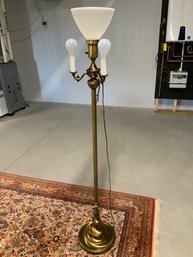 Antiqued Brass Torchiere