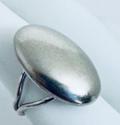 VINTAGE SIGNED BEAU STERLING SILVER OVAL ADJUSTABLE RING