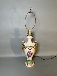 Beautiful Vintage Hand Painted Table Lamp