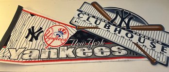 Yankee Pennant And Sign