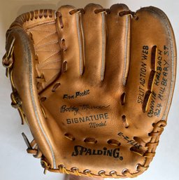 Vintage Endorsed Youth Spaulding Baseball Glove - Bobby Mercer - NY Yankees - Chicago Cubs - SF Giants