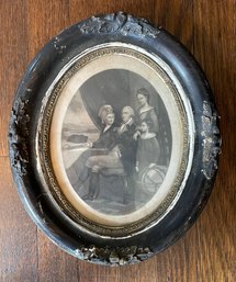 Antique Engraving - 'washington Family' In Original Frame