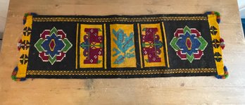 VINTAGE HAND KNOTTED TIBETAN RUNNER RUG WALL HANGING