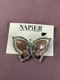 Napier Enameled Butterfly Pin