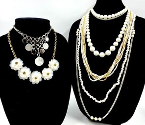 Collection Of White & Off White Necklaces