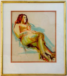 An Original Mid Century Pastel On Paper, By Glo Sessions (American, 1922-2011)