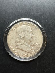 1963 Benjamin Franklin Silver Half Dollar