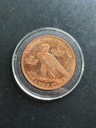 One AVDP Ounce .999 Fine Copper Round