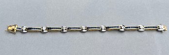 Sterling Silver Bracelet With Gold Wash