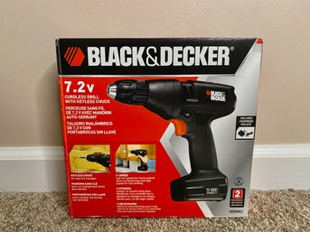 Black And Decker 7.2 V Cordless Drill With Keyless Chuck