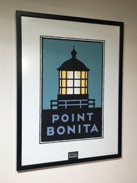 Very Nice Framed POINT BONITA - Michael Schwab Studio 1997 - Golden Gate National Parks - Very Nice Print !