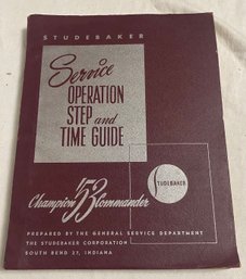1953 Studebaker Champion Commander Operation Step And Time Guide