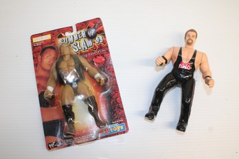 New Old Stock WWF The Rock Summer Slam 99 Figure & Power Punch Kevin Nash NWO Wrestler