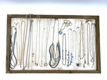 Collection Of 20 Lovely Necklaces Including Sterling Silver & Designer Signed - 20 Pieces