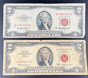 2 $2 Red Seal Certificates 1963, 1953-A