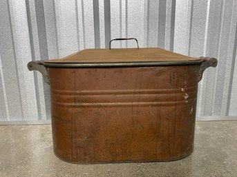 Copper Wash Tub With Lid