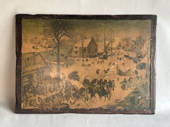 P Breughel, Winter In Flanders Print On Wood Piece