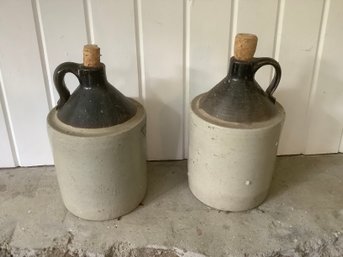 Brown Pottery Crock Jug Lot #3