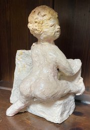 Pottery Art Of A Child - Signed