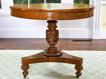 A 19th Century Pedestal Base Library Table