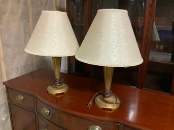 Pair Of Excelsior Lamps